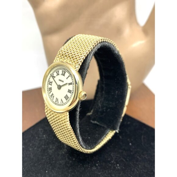 Concord Women\'s Watch 14k Yellow Gold Roman Dial Vintage Swiss Hand Wind 21mm main image 12